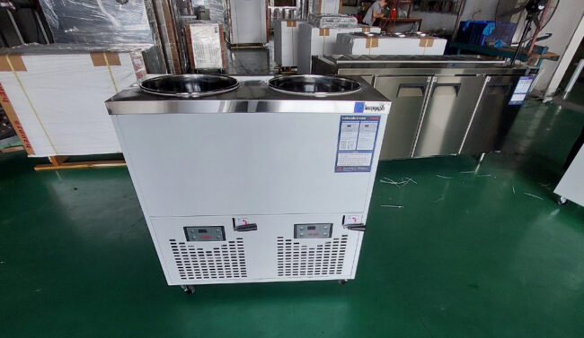 Hình ảnh thực tế tủ giữ lạnh Soup HWA-36LX2SR 2 hộc chứa 72 lít